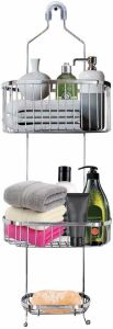 3 Tier Shower Caddy Bathroom Hanging Storage Rack Shelf Stainless Steel