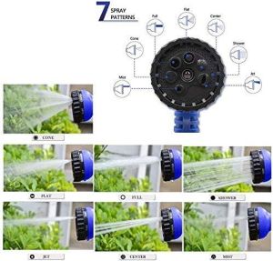 50FT Expandable Garden Hose Pipe 7 Setting Professional Water Spray Nozzle