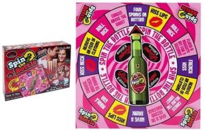 Spin The Bottle Risque Edition Board Game Adults Only Spin To Sin Party Drinking Game Spinner Board