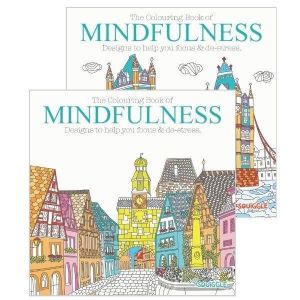 Mindfulness Colouring Book Stress Relief Books 21x21cm For All Age