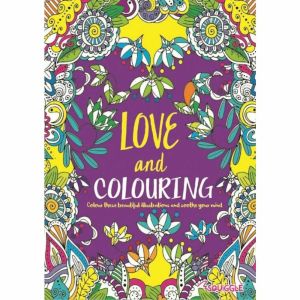A4 Adult Anti-Stress Love & Colouring Colour Book Therapeutic Stress Relief Activity Books