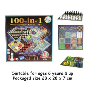 100 in 1 Classic Board Games Compendium Snakes Ladders Ludo Chess Checkers
