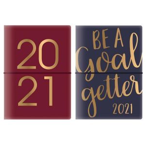 2021 A5 Diary Week to View WTV PU Appointment Hardcase Fashion Year Dairy Home Office Student Teacher X 1 Random Color Will be Sent