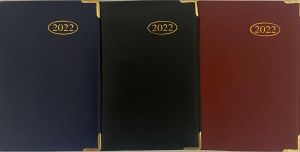 2022 Pocket Week To View Diary WTV Padded Hardback Gilt-Edge With Metal Corners