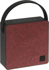 KitSound Flair Universal Rechargeable Wireless Portable Speaker with Bluetooth and 3.5 mm Aux-In Cable - Red
