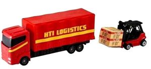 Teamsterz Load and Go Commercial Cargo Lorry With Forklift Truck (Red)