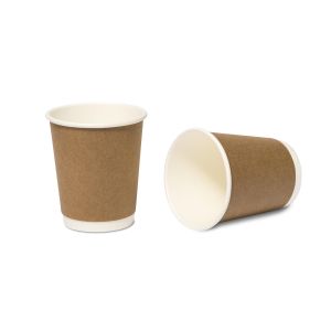 Double Wall Hot Drink Cup (340ml/12oz) Brown x 500
