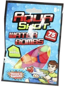 Water Bombs Aqua Shot Waterbomb Pack Inlcudes 75 Water Balloons For Outdoor Fun