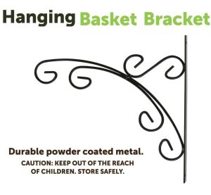 Wall Bracket Heavy Duty Hangig Hole Basket For Plant & Flowers