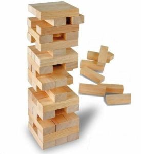 45 Wooden Tumbling Tower Towering Blocks Traditional Game Towers Jenga Blocks