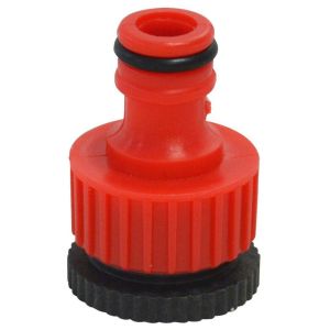 Brand New 1/2" & 3/4" Tap Adaptor And Reducer With Black & Red Durable Plastic