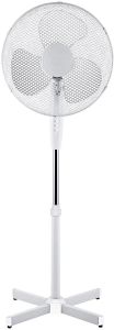 2 X OSCILLATING PEDESTAL AIR COOLING ELECTRIC FAN EXTENDABLE ADJUSTABLE STAND, White