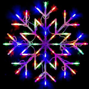 50 LED Snowflake Lights 50 Super LED Lights Christmas Festive Party Decoration