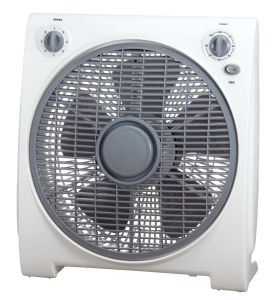 12" Oscillating Compact Powerful Box Fan 360 Air Circulation With Timer 
