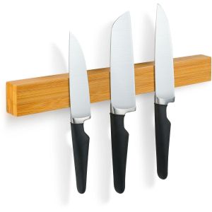 Bamboo 38cm Magnetic Knife Bar Holder Wall Utensil Rack Storage Strip Kitchen