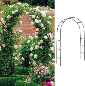 Metal Garden Arbor Arch Steel Frame Arch for Backyard Lawn Wedding Decorations