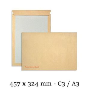 C3/A3 Manilla Hard Board Backed 'Please Do Not Bend' Envelopes Mailer 457x324 mm