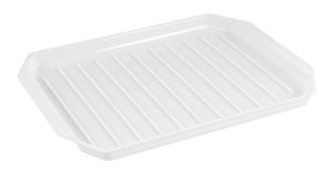 Microwave Bacon & Meat Heating Plate Rack Ribbed To Drain Fat Dishwasher Safe