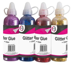 1 X 120ml Glitter sparkle Glue Bottle for Craft card Art Assorted color Home School