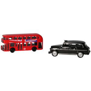 DC New London Bus & Taxi Die Cast Free Wheel Model Toy 8 CM Ideal For Kids