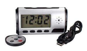 Spy Coverable Alarm Clock With Video Camera Hidden Monitor Cameras For Security 
