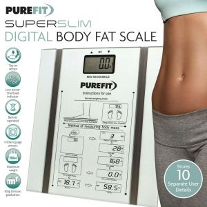 150kg Digital LCD Electronic Glass Body Fat Bluetooth Bathroom Weighing Scale