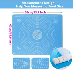 Silicone Baking Mat for Pastry Rolling with Measurements Pastry Rolling Mat