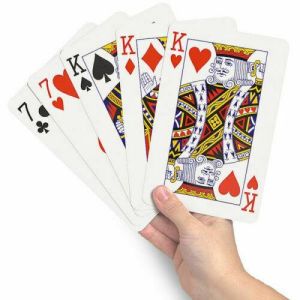 Giant Playing Cards 52 Plastic Coated Set A4 Size Indoor Outdoor Games