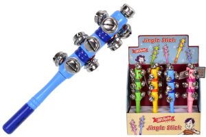 Christmas Hand Jingle Bells Multicolour Handle Wooden Bells 