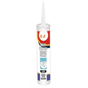 Multi-purpose silicone sealant (clear) That Provides A Long Lasting Permanently Flexible Seal
