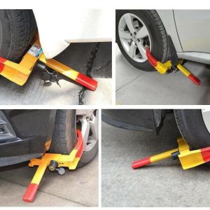 Heavy Duty Wheel Clamp For Car/Anti-theft Safety Lock With Keys/Lock For Cars Trailers RV ATV Auto Tires/Heavy Duty Wheel/Tire Clamp Lock/Parking Stabilizer and Tire Lock -Security Accessories