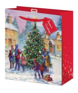 3 x Gift Wrapping Bag Larg Chrismas  Tree & vintage Style Gift Bag Brand New