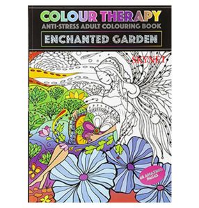Creative Colour Therapy A4 Anti-Stress Adult Colouring Book - ENCHANTED GARDEN THEME