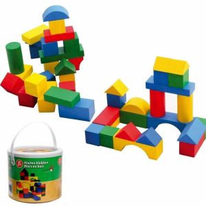 Wooden Construction Building Blocks Bricks Children's Wood Toys Pieces Xmas Gift