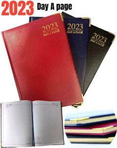 2023 A5 Day A Page Diary DAP Padded Hardback Gilt-Edge With Metal Corners