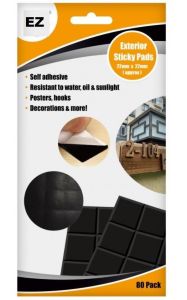 Exterior Sticky Pads Self Adhesive Water Oil Sunlight Resist 80 PCS STRONG pads