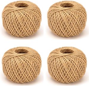 4pk String Jute Twine Wrap Gift Hemp Rope 48m