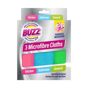 3 Microfibre Cleaning Cloths Car Kitchen Bathroom Glass Soft Polish Towl Duster
