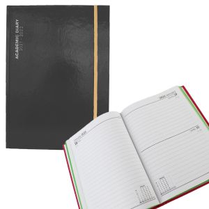 2021-2022 A5 One Day to Page Casebound Academic Mid-Year Teacher StudnetDiary-Black