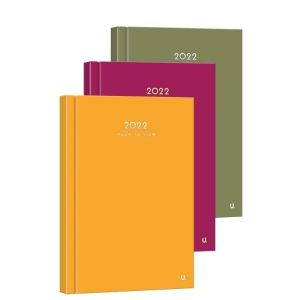 2022 A5 Week to View Colour Block Diary Classic Hardback Casebound Planner