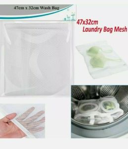 Washing Bag Zipped Laundry Mesh Net Dedicated Underwear Bra Clothes 47 x 32cm