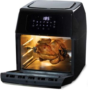 12L Digital Rotisserie Air Fryer Oven 1800W Healthy Oil Free Rotisserie Black