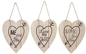Heart Shaped Hanging Plaque - Only ONE of ANY Design Supplied