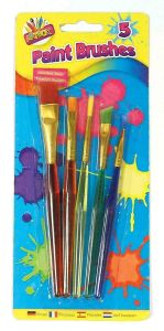 Premium Quality 5 PC Kids Paint Brushes Painting Brush Children Art Box Tool Set