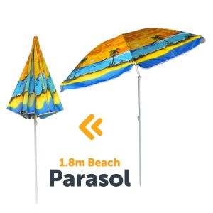 1.8M Sun Shade Parasol With Tilt Function & UV Protective Polyester Cloth For Beach