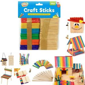 120 Lolly Sticks Grade A Birch Coloured / plain Craft Ice Pops Lollipops Lollies Models Waxing etc