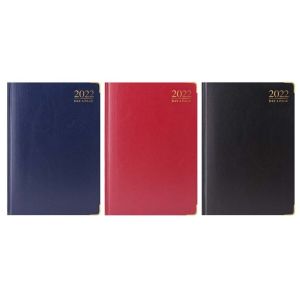 2022 A4 Day a Page Diary DAP Padded Gilt Edge With Hardback & Metal Corners