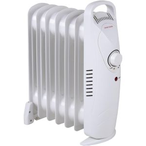 Oil Filled Radiator 7 Fin Mini Portable Electric Home Heater Adjustable 
