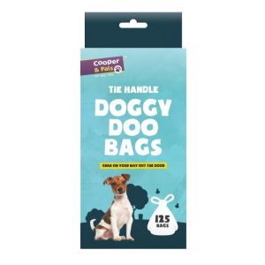 125 Puppy Poop Bag Dog Poo Bags Double Thick Tie Handles Doggy Waste Bag