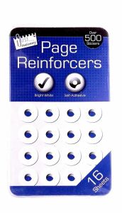 White Hole Page Reinforcers Filing Self Adhesive Pk 500 Stickers Home Office 